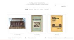 Desktop Screenshot of antiquariat-rohlmann.de